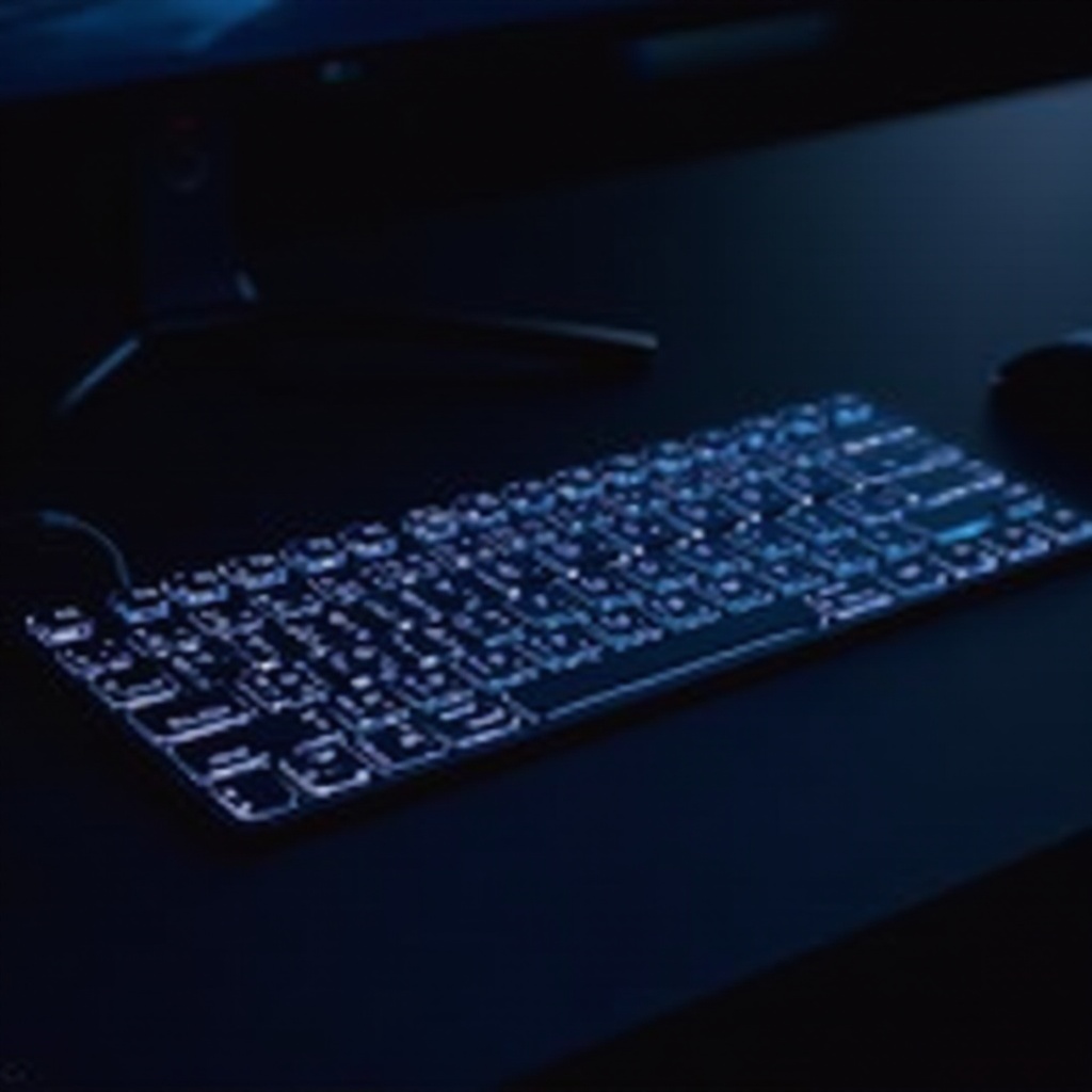 arkadan aydınlatmalı klavye ile izleme paneli