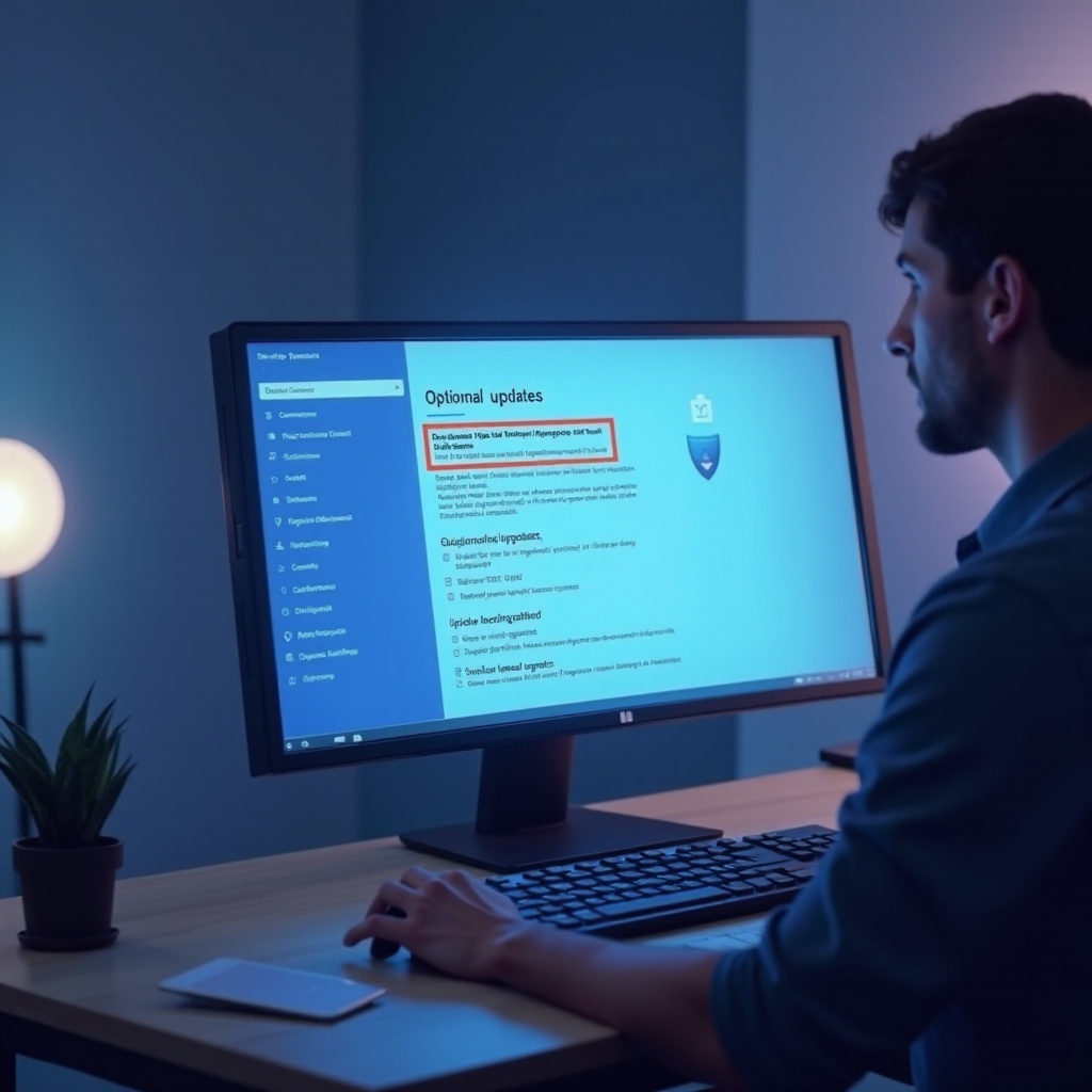 cập nhật tùy chọn trong Windows 10