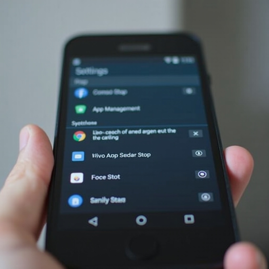 wat is geforceerd stoppen op Android