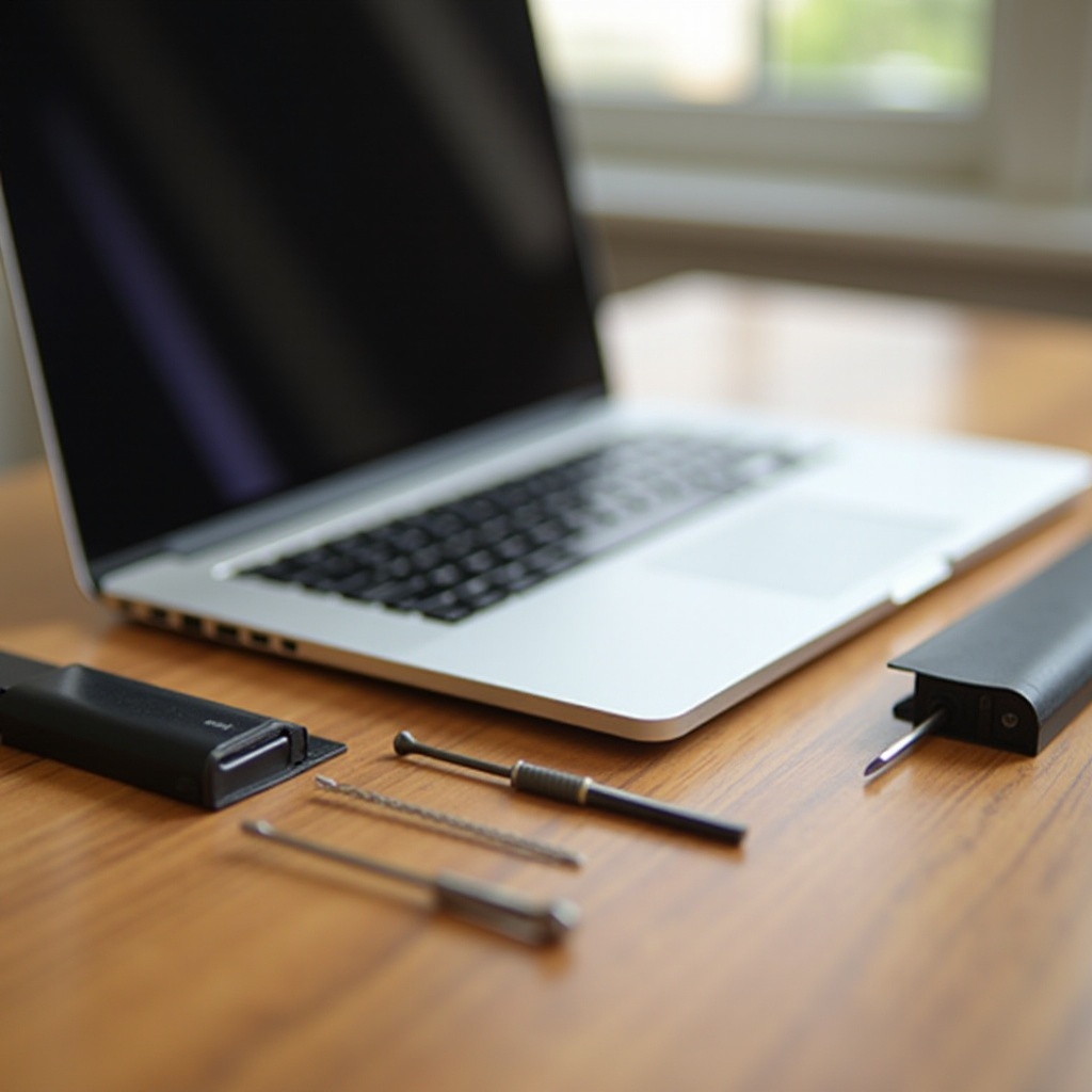 hoe u de batterij van de macbook pro installeert